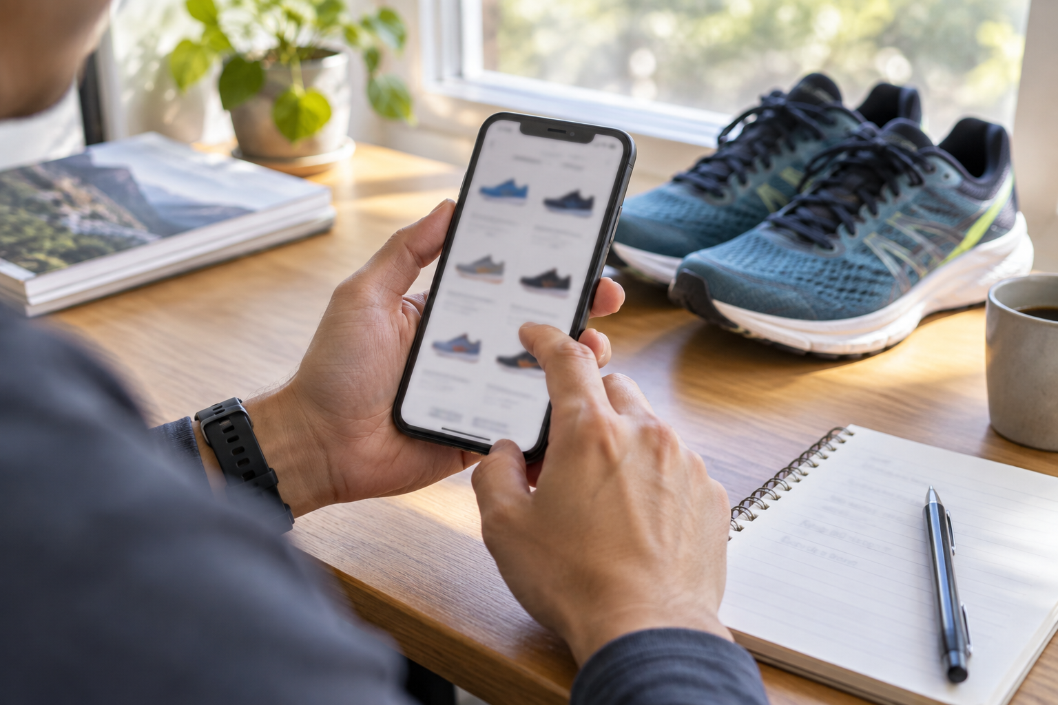 RUN IDEAのランニングシューズ診断を使うイメージ